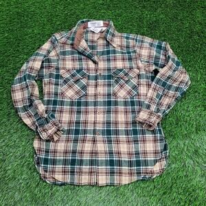 Vintage 80s Woolrich Western Button Shirt Medium 20x28 Plaid
